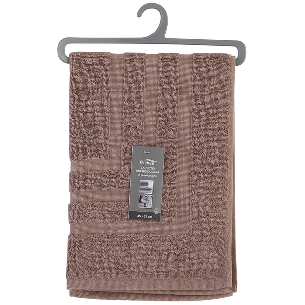 Tapis de douche 46x65 cm en coton éponge Tortora Feridras sconto