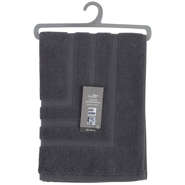Tapis de Douche 46x65 cm en Coton Eponge Gris Feridras acquista