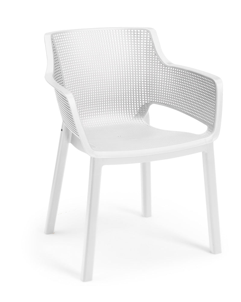 Set 6 Sedie da Giardino 61x54x79h cm Elisa Chair Bianco-3