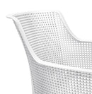Set 6 Sedie da Giardino 61x54x79h cm Elisa Chair Bianco-6