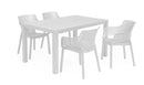 Set 6 Sedie da Giardino 61x54x79h cm Elisa Chair Bianco-8