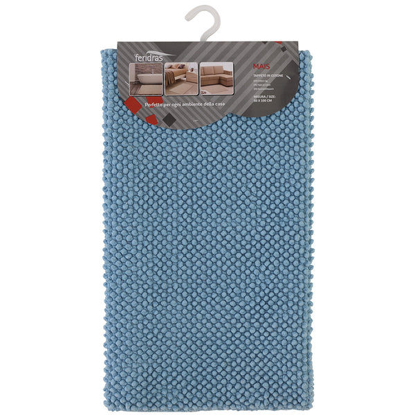online Tapis de bain en coton bleu clair Feridras Mais