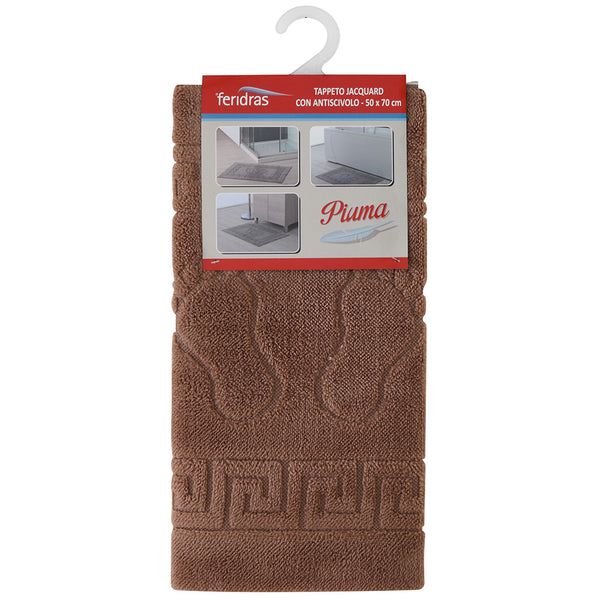 acquista Tapis de salle de bain antidérapant Feridras Feather marron 50x70 cm