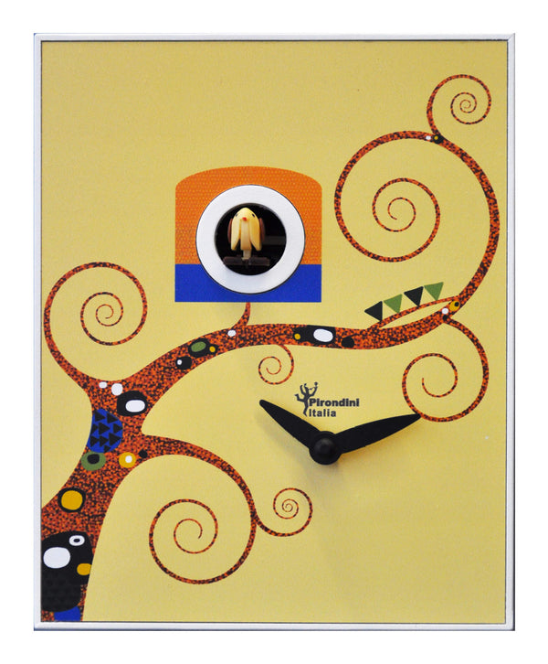 Horloge Coucou Murale 16,5x20x10cm Pirondini Italia D'Apres Gustav Klimt prezzo