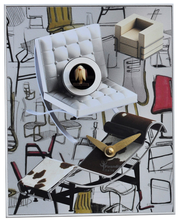 Pendule à Coucou Murale 16,5x20x10 cm Chaises Design Pirondini Italia online