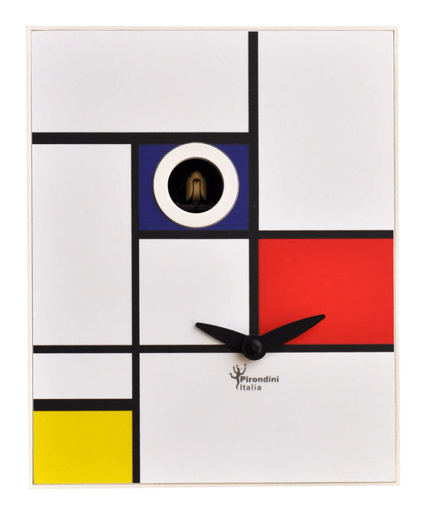 Horloge Coucou Murale 16,5x20x10cm Pirondini Italia D'Apres Mondrian acquista