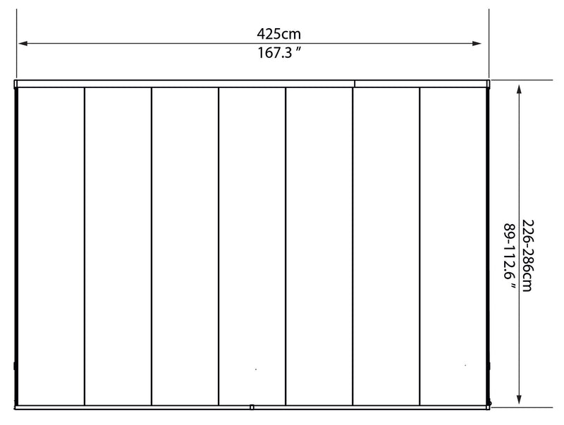 Pergola da Giardino in Alluminio 3x4,25m Onduline Emilia Bianco/Bianco-6