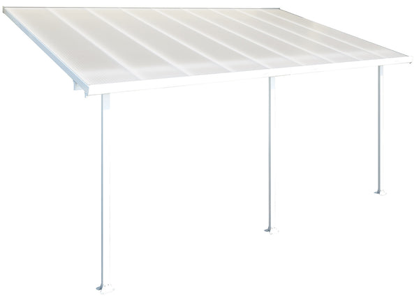 Pergola de jardin en aluminium 3x5,46m Onduline Emilia Blanc/Blanc sconto