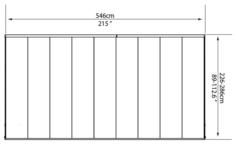 Pergola da Giardino in Alluminio 3x5,46m Onduline Emilia Bianco/Bianco-9
