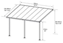 Pergola da Giardino in Alluminio 3x4,25m Onduline Emilia Bianco/Crystal-7