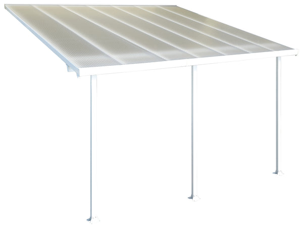 Pergola de jardin en aluminium 3x4,25m Onduline Emilia Blanc/Cristal sconto