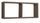 Etagère rectangulaire 2 compartiments muraux 70x30x15,5 cm en fibre de bois scié noyer Morgana
