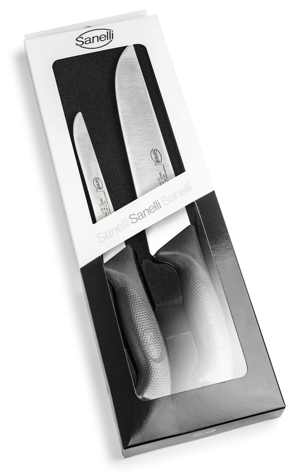 Set de 2 Couteaux à Viande Antidérapants Sanelli Skin Manche Noir prezzo