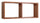 Etagère rectangulaire 2 compartiments muraux 70x30x15,5 cm en fibre de bois cerisier morgana