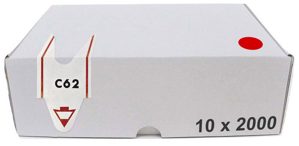 sconto Pack de 20000 Tickets pour Distributeur Automatique Lettre Escargot + 2 Chiffres Visel Rouge