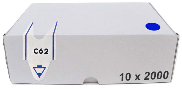 online Pack de 20000 Tickets pour Distributeur Automatique Lettre Escargot + 2 Chiffres Bleu Visel