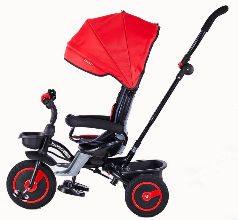 Passeggino Triciclo Seggiolino Reversibile  4 in 1 Boso Happy Kids Rosso-4