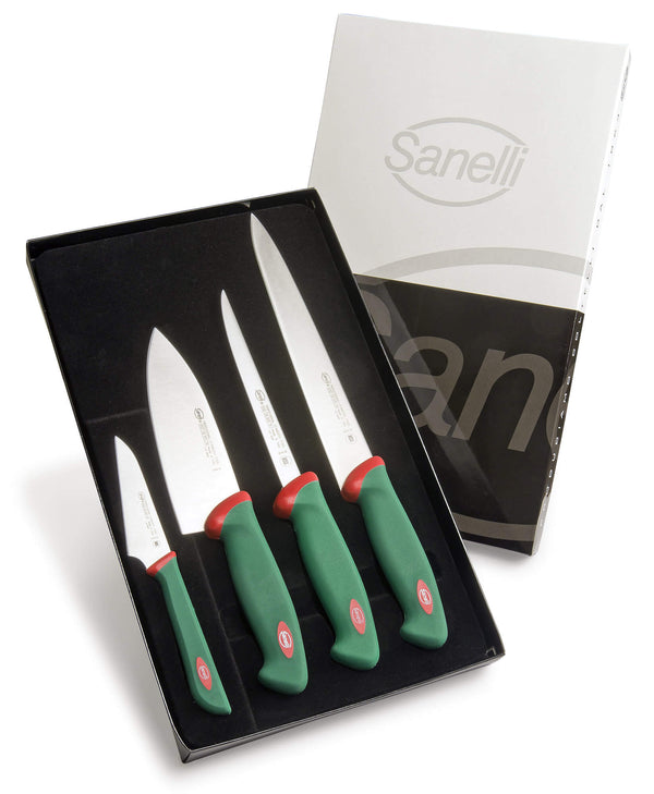 online Set de 4 couteaux à sushi Sanelli Premana vert/rouge manche antidérapant