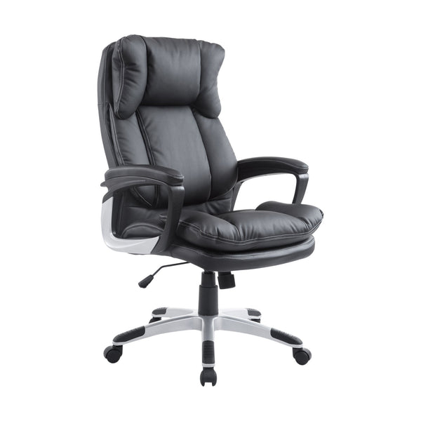 acquista Chaise de bureau ergonomique exécutive en similicuir noir
