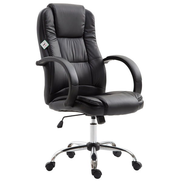 online Chaise de bureau ergonomique exécutive en similicuir noir