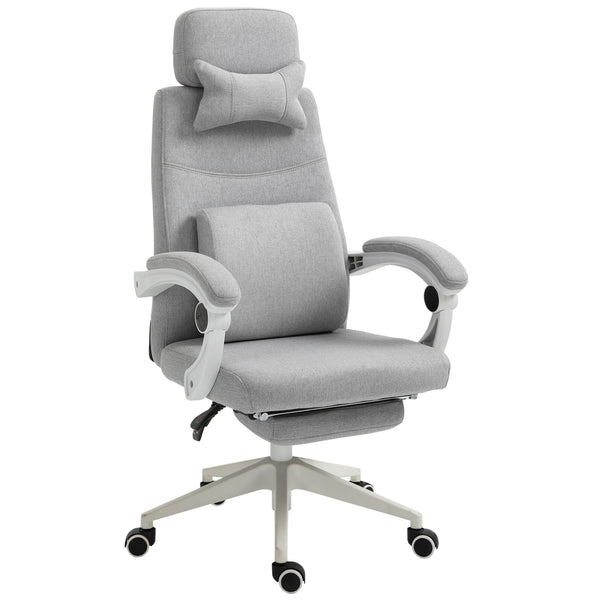 online Chaise de bureau présidentielle en polyester gris