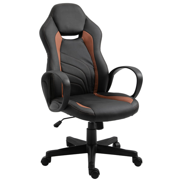 online Chaise de jeu ergonomique en similicuir marron et noir