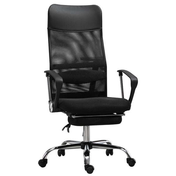 Chaise de bureau de direction en polyester et simili cuir noir online