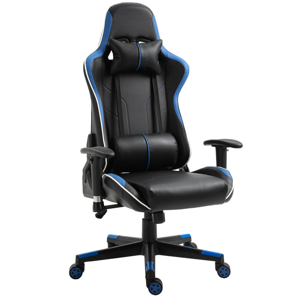online Chaise Gaming Ergonomique 72x54x126-136 cm en PVC Noir et Bleu