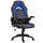 Chaise Gaming Ergonomique 66,5x51x115-125 cm en Simili Cuir Noir et Bleu