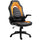 Chaise Gaming Ergonomique 66,5x51x115-125 cm en Simili Cuir Noir et Orange