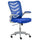 Chaise de bureau opérative en tissu polyester bleu