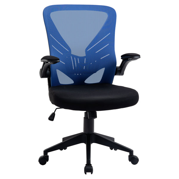 acquista Chaise de bureau Task 62x59x99-107 cm en tissu noir et bleu