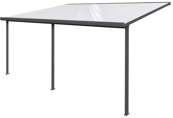 online Pergola de Jardin 4,06x5,46m en Aluminium et Polycarbonate Emilia-N21 Blanc Opale