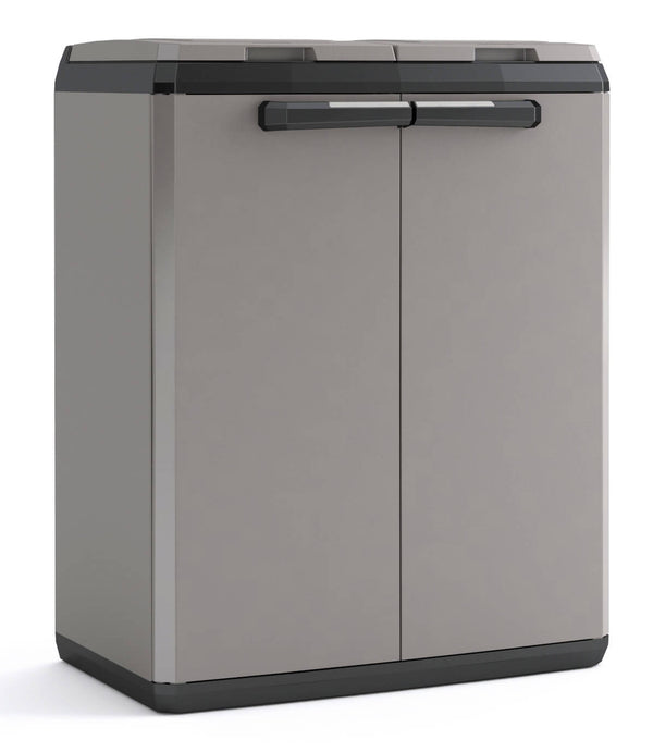 sconto Armoire pour la collecte sélective des déchets 68x39x85 cm Keter Split Cabinet Basic Grey