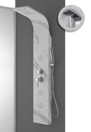 Colonna Doccia Idromassaggio Getto a Cascata in Acciaio Effetto Marmo-2