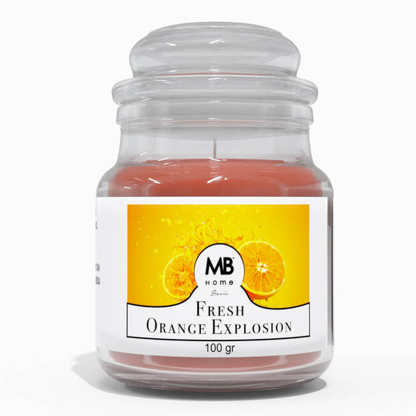online Bougie Parfumée 100 gr en Pot Verre Cire Végétale Explosion Orange Fraîche