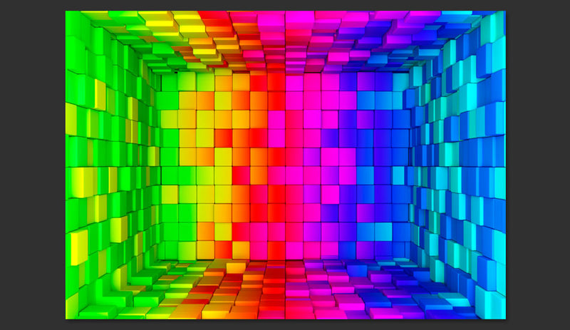 Fotomurale - Rainbow Cube 300X210 cm Carta da Parato Erroi-2