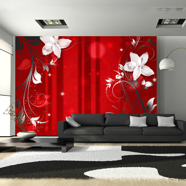 Papier Peint Fresque - Bloom Scarlet Wallpaper Erroi sconto