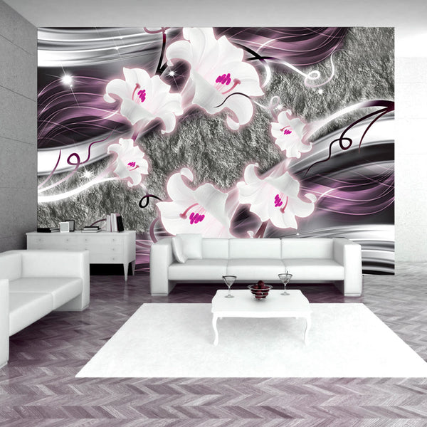 Papier Peint Fresque - Dance Of Charmed Lilies Wallpaper Erroi sconto