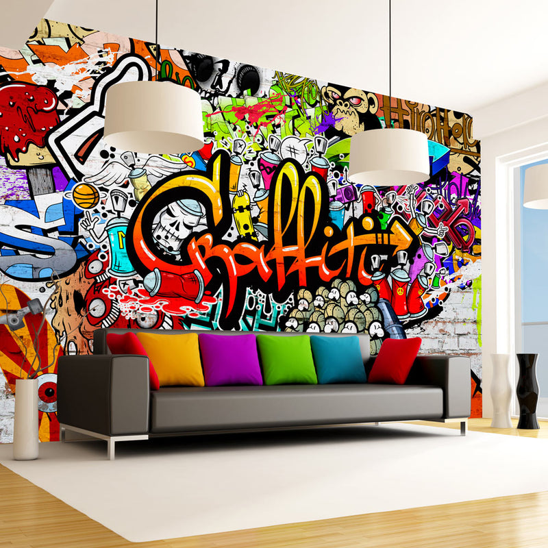 Fotomurale - Colorful Graffiti 400X280 cm Carta da Parato Erroi-1