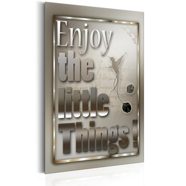 Plaque en Métal - Sentences - Enjoy The Little Things 31x46cm Erroi prezzo