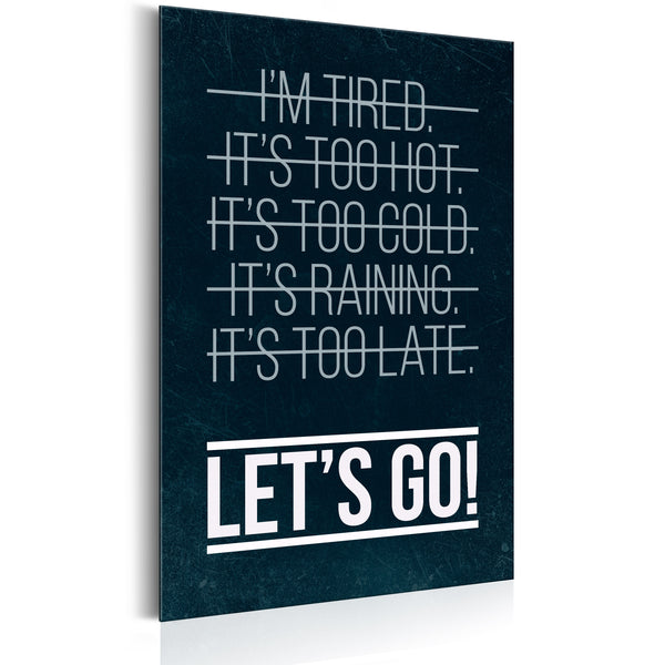 Plaque en tôle - Manifeste de la vie - Let's Go ! 31x46cm Erreurs sconto