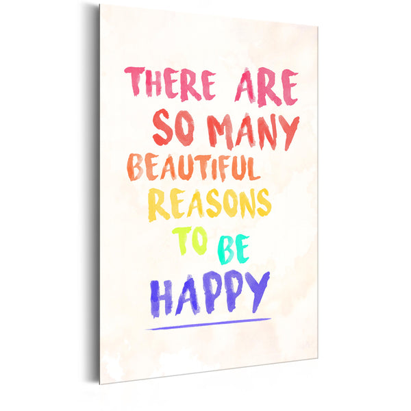 sconto Plaque en Tôle - Reasons To Be Happy 31x46cm Erroi
