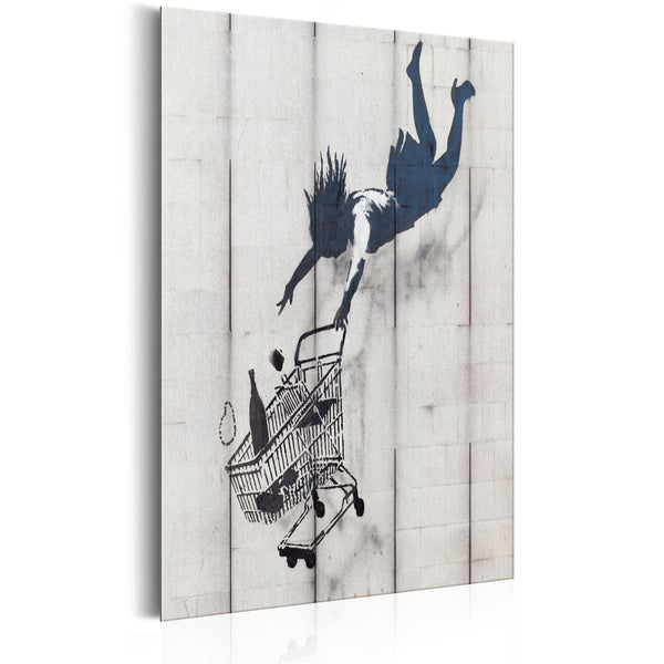 online Plaque en Métal - Shop Til You Drop By Banksy 31x46cm Erroi