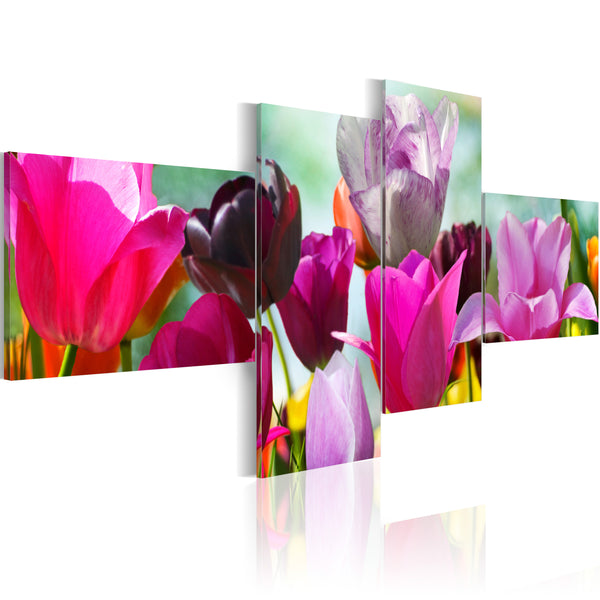Peinture - Enchantement Des Tulipes Roses Erroi acquista