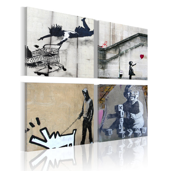 Impression sur toile - Banksy Four Creative Ideas Errors online