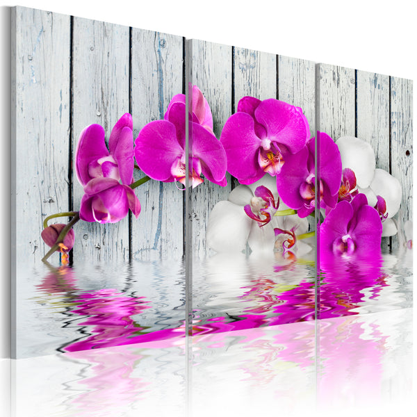 prezzo Tableau sur toile - Harmonie des orchidées - Triptyque Erroi
