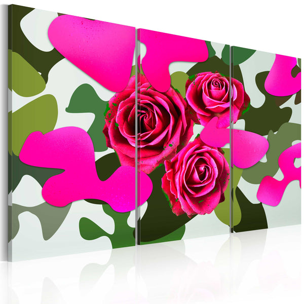 acquista Cadre - Roses Fluo - Triptyque 60x40cm Erroi