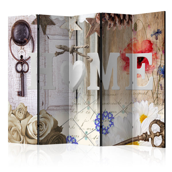 Paravent 5 Panneaux - Accueil - Souvenirs Enchanteurs 225x172cm Erroi online