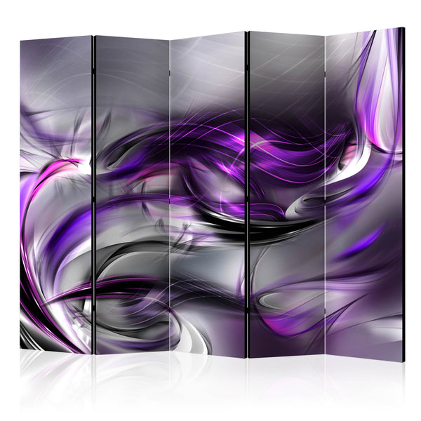sconto Paravent 5 Panneaux - Purple Swirls II 225x172cm Erroi